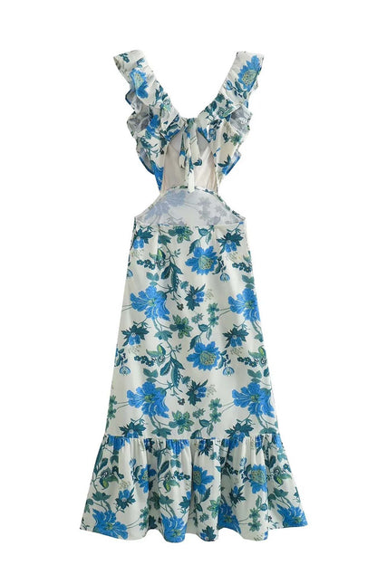 Yafit™ | Vestido Floral con Detalles de Volantes