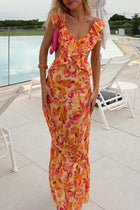 Yafit™ | Vestido Floral con Detalles de Volantes