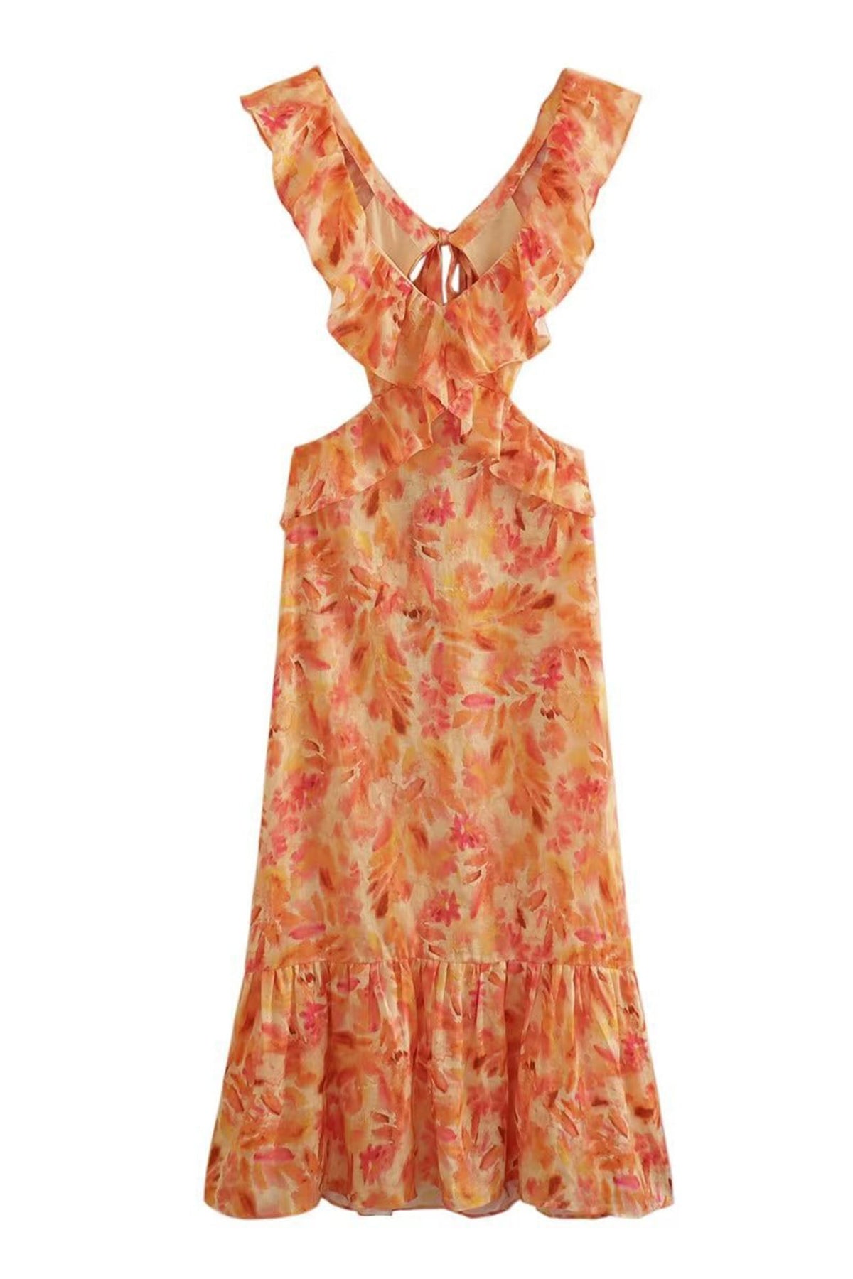 Yafit™ | Vestido Floral con Detalles de Volantes