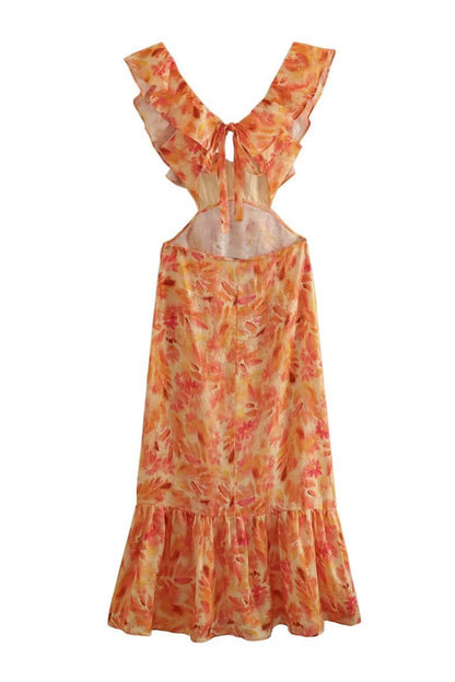 Yafit™ | Vestido Floral con Detalles de Volantes
