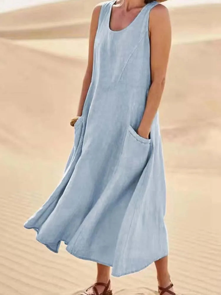 La Scintilla | Chloé Maxi Dress in Natural Comfort