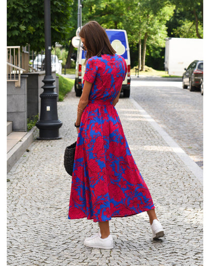 Talia™ | Elegante vestido floral con escote en V