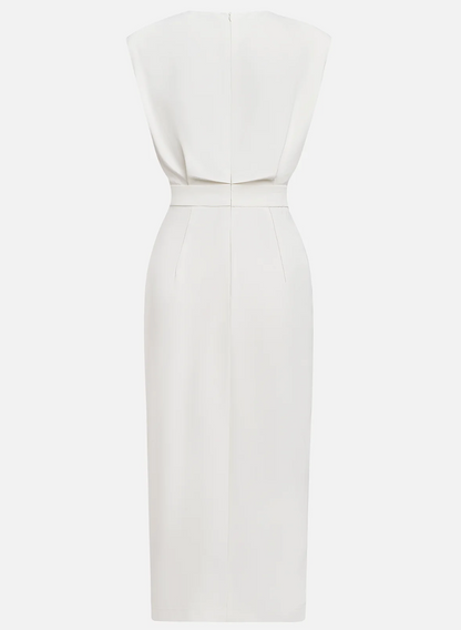 La Scintilla | Vestido Midi Ajustado con Detalles en Botones Dorados