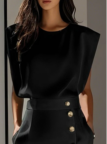 La Scintilla | Vestido Midi Ajustado con Detalles en Botones Dorados