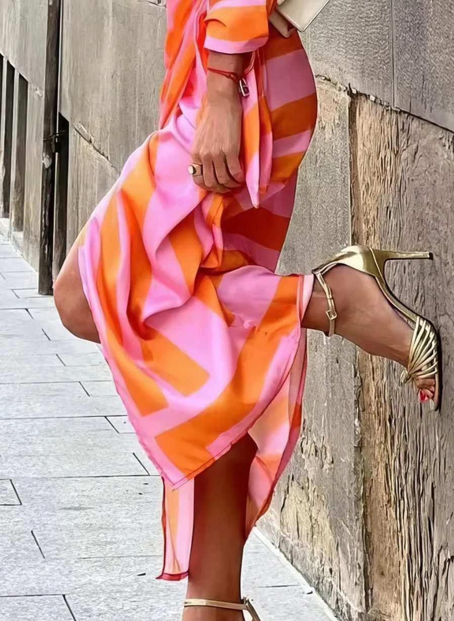 Amelia™ | Vestido Cruzado con Estampado