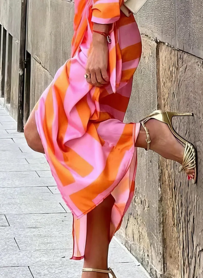 Amelia™ | Vestido Cruzado con Estampado