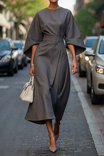Maya™ | Vestido Chic con Mangas Abullonadas