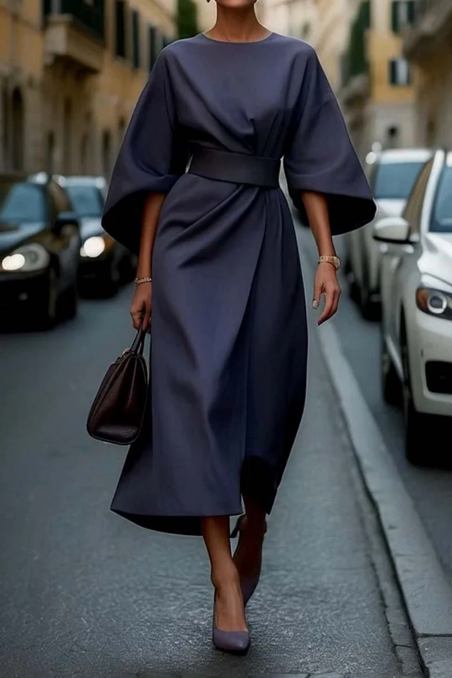 Maya™ | Vestido Chic con Mangas Abullonadas