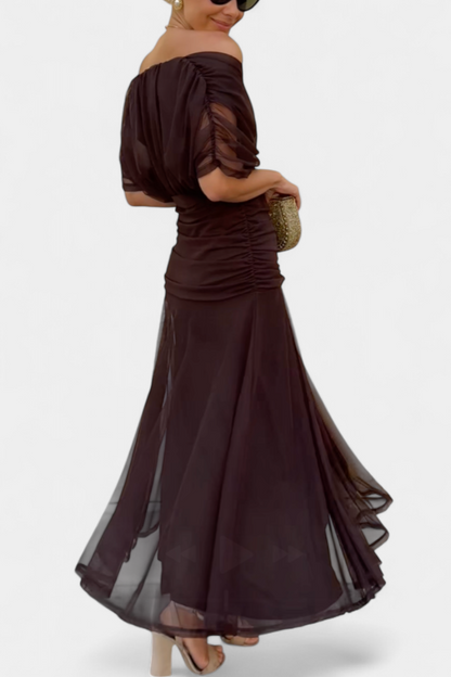 Florendra™ | Vestido Largo con Estampado Floral y Cuello en V