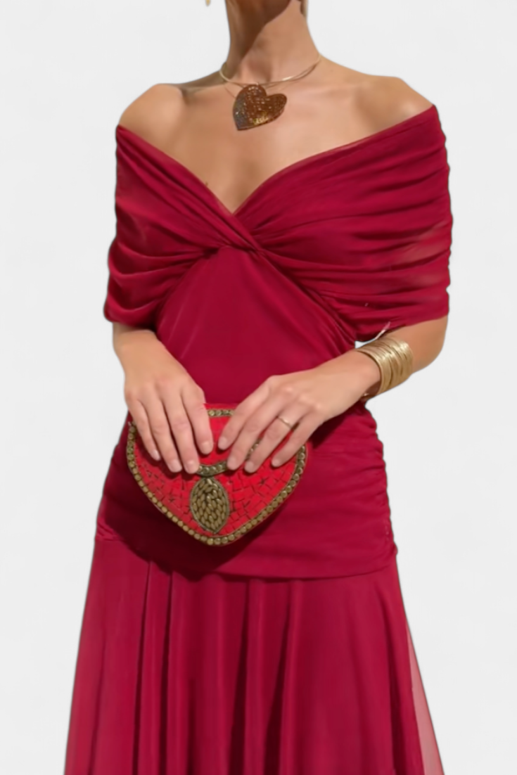Florendra™ | Vestido Largo con Estampado Floral y Cuello en V