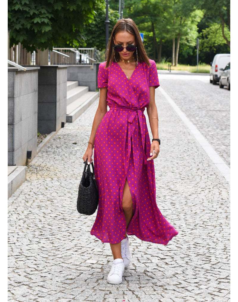 Talia™ | Elegante vestido floral con escote en V