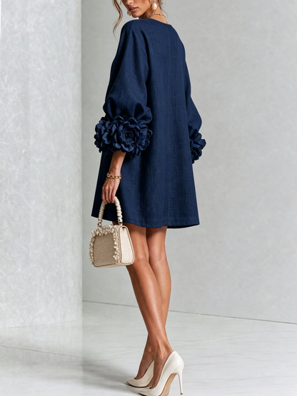 Alba | Mini vestido con botones y mangas florales