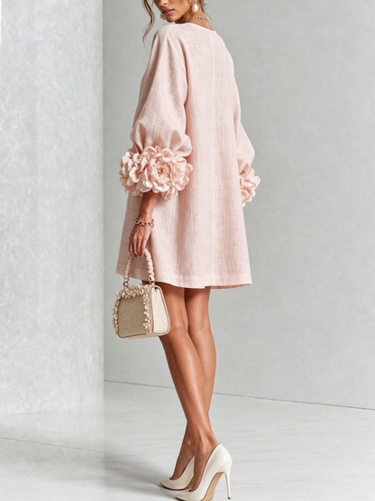 Alba | Mini vestido con botones y mangas florales