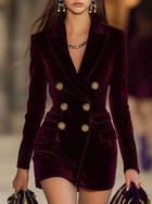 La Scintilla | Blazer de Terciopelo con Botones Dorados