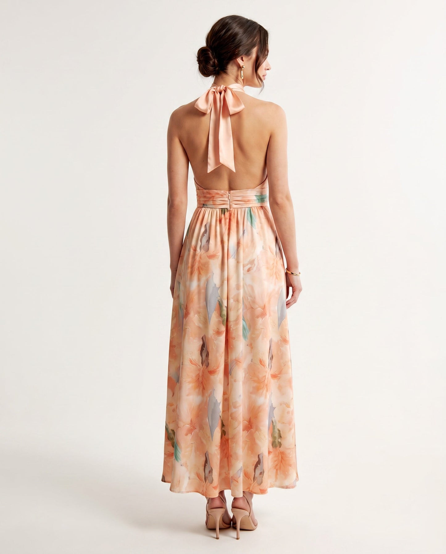 Sofía | Elegante vestido con estampado floral acuarela