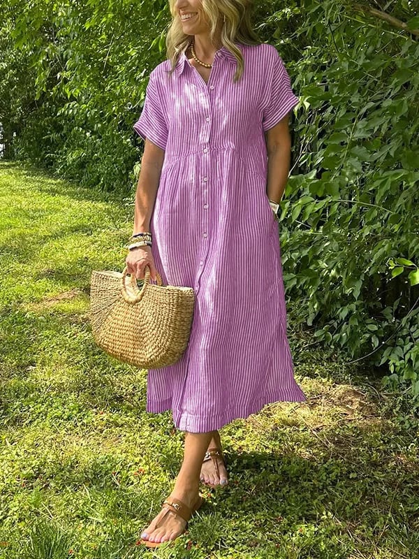 Ishka™ | Camisa Vestido Rayada
