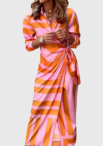 Everly | Vestido Elegante con Diseño Envolvente y Estampado