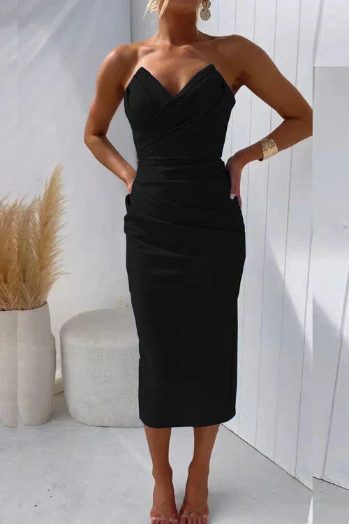 NUR™ | Vestido Midi de Espalda Descubierta