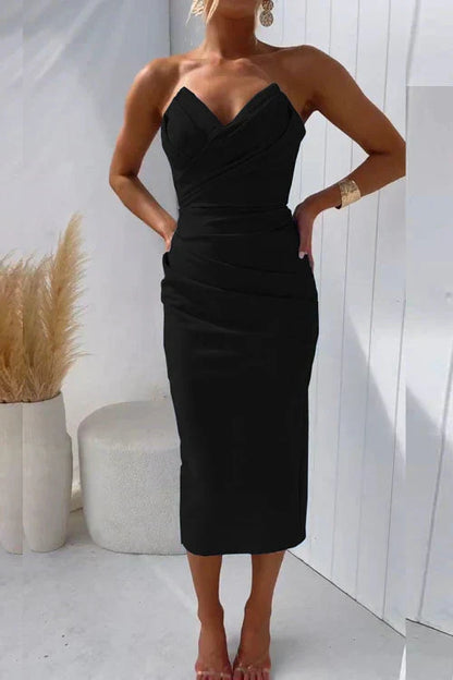 NUR™ | Vestido Midi de Espalda Descubierta