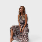 Lian™ | Vestido Midi Boho con Estampado de Lunares