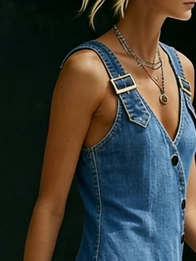 Vera | Vestido de denim con botones