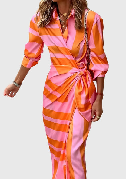 Everly | Vestido Elegante con Diseño Envolvente y Estampado
