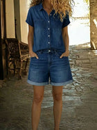 Estefania | Conjunto Cómodo de Denim Corto