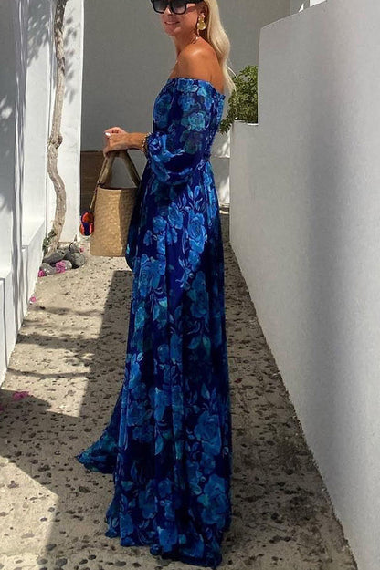 Luna™ | Vestido Maxi Floral con Mangas Abiertas