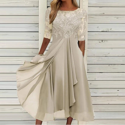 Harper™ | Elegante vestido midi de encaje