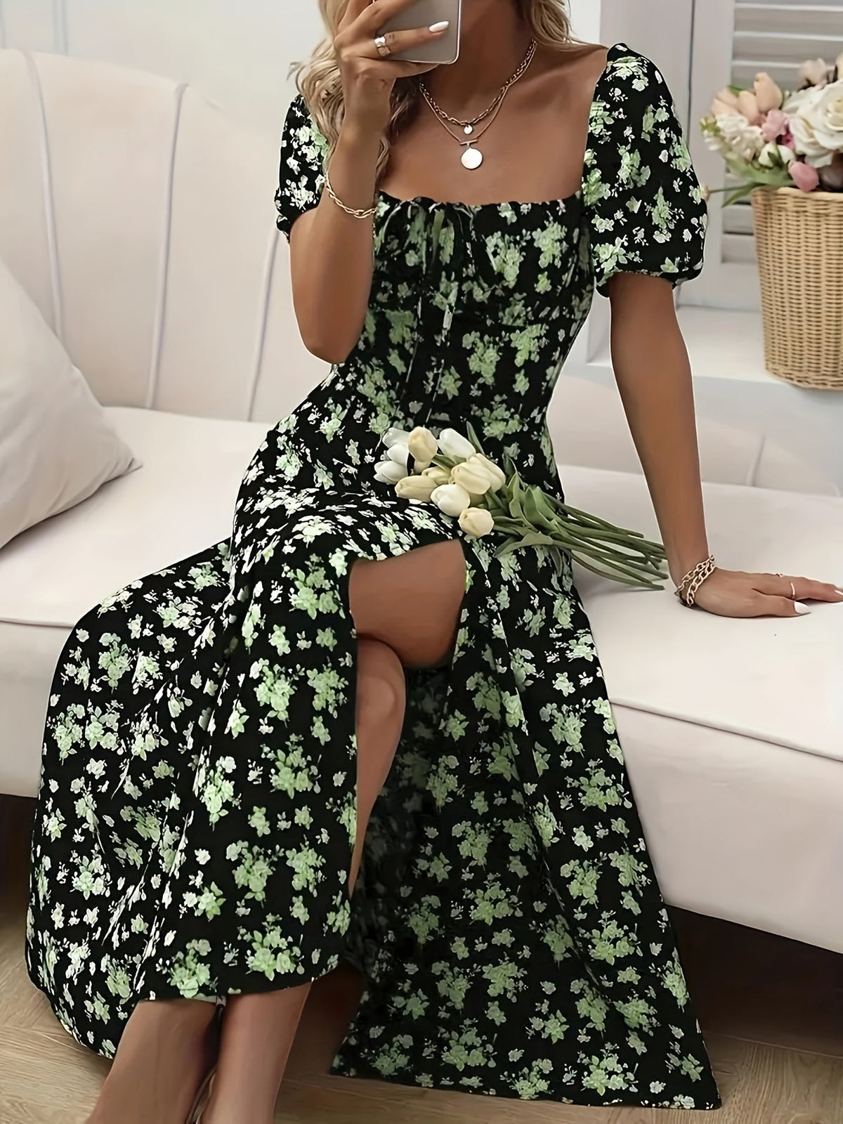La Scintilla | Vestido Floral Elegante Chloé