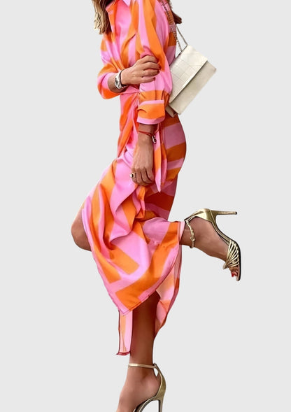 Everly | Vestido Elegante con Diseño Envolvente y Estampado