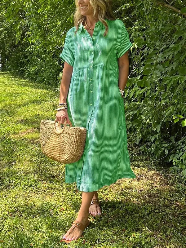 Ishka™ | Camisa Vestido Rayada