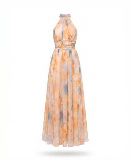 Sofía | Elegante vestido con estampado floral acuarela