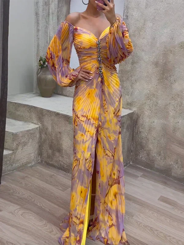 Sophie™ | Vestido Largo Plisado para Noche