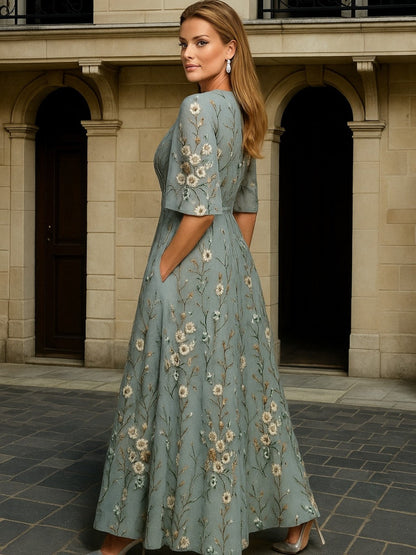 La Chispa | Vestido Largo con Elegancia Botánica