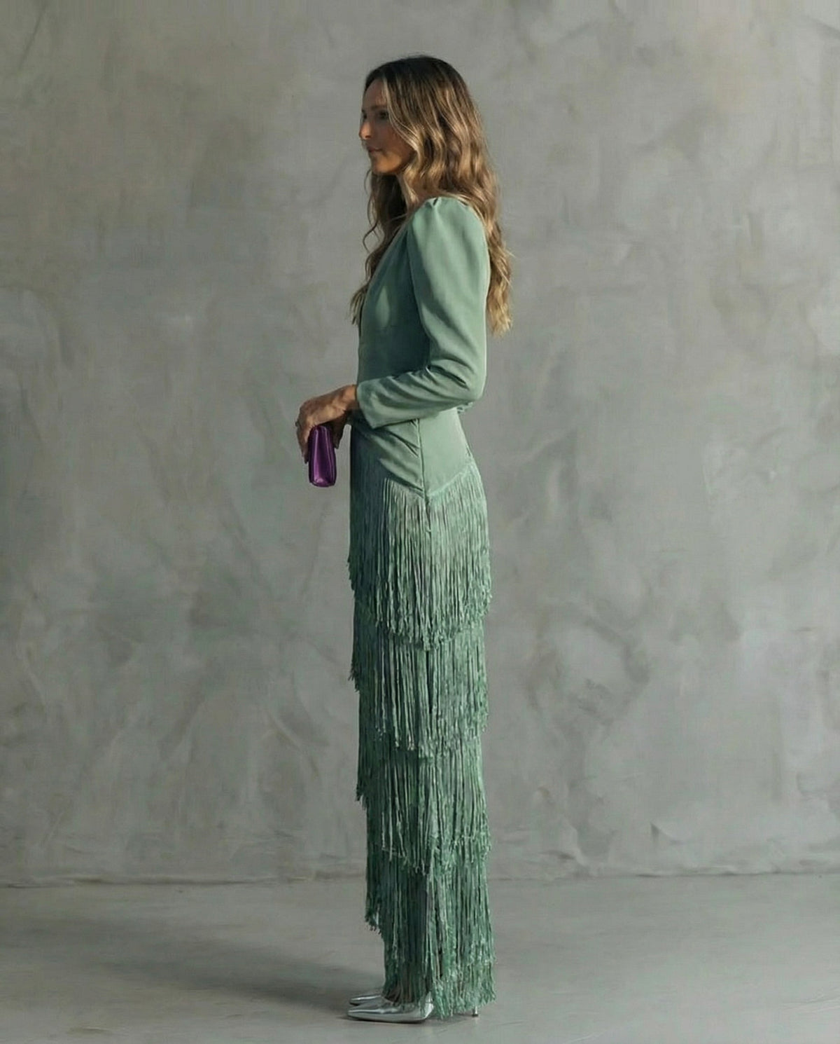 Vestido Élégante con Flecos Élise de La Scintilla