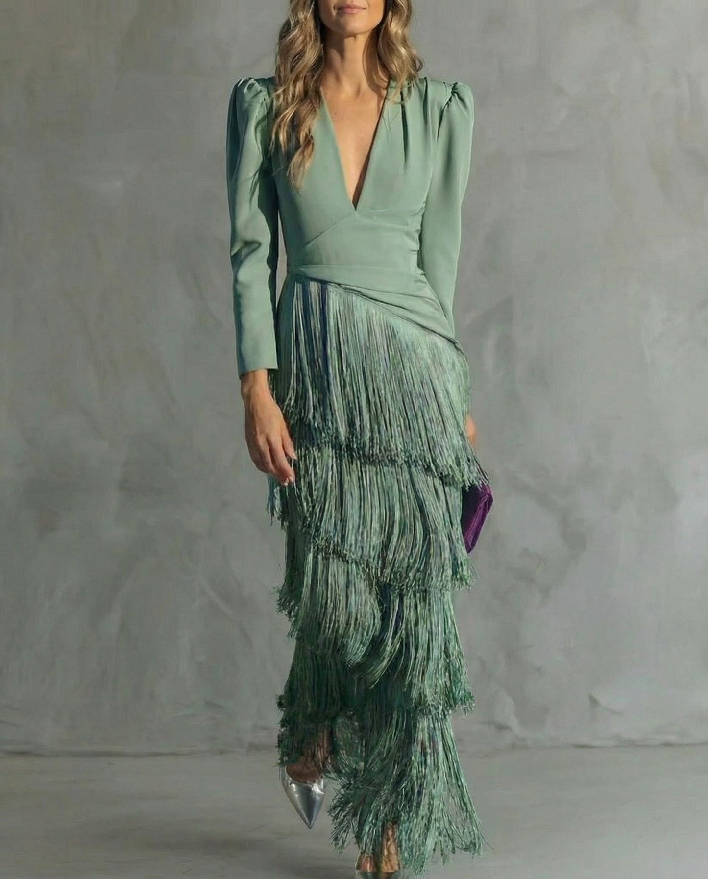 Vestido Élégante con Flecos Élise de La Scintilla
