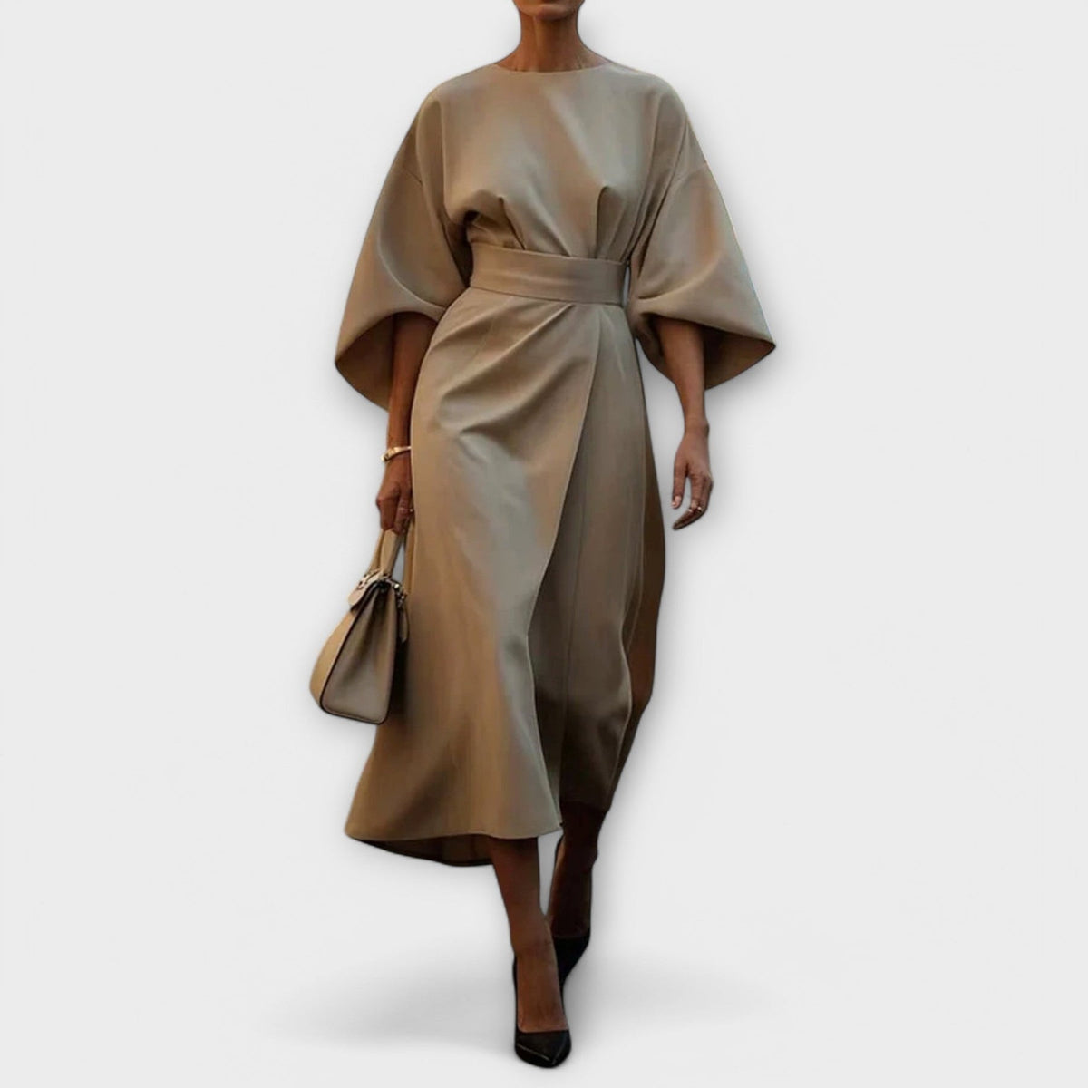 Maya™ | Vestido Chic con Mangas Abullonadas