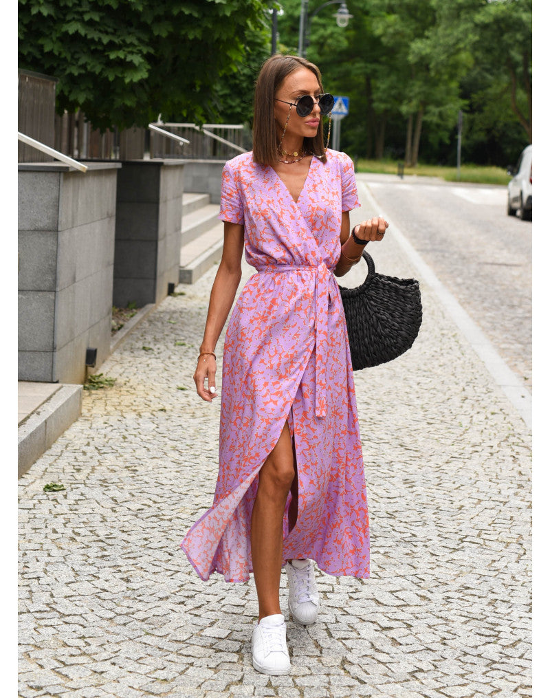 Talia™ | Elegante vestido floral con escote en V
