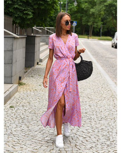 Talia™ | Elegante vestido floral con escote en V