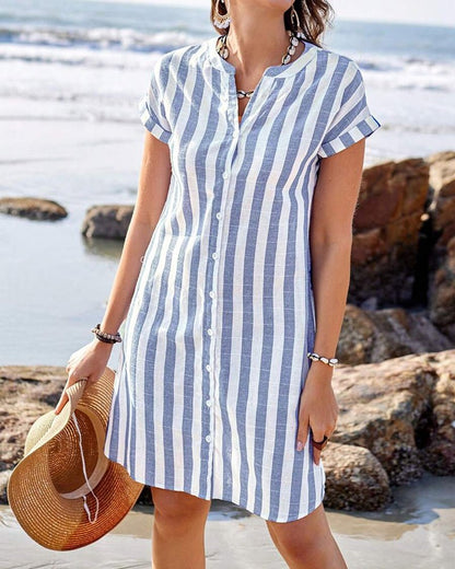 Hagar™ | Camisa Vestido Rayada