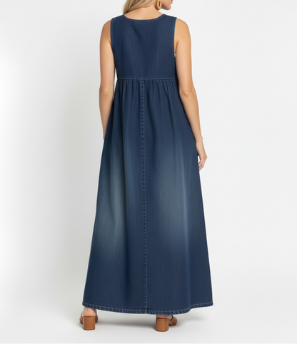 Karen | Vestido Largo de Denim
