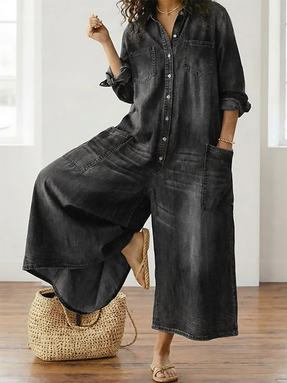 Diana | Mono denim con botones