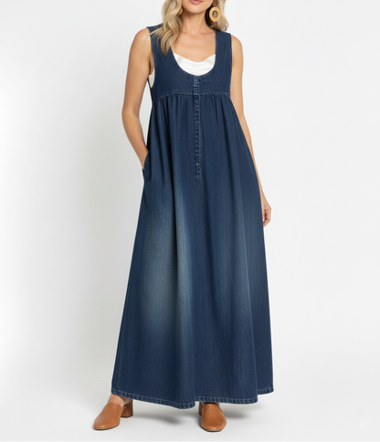 Karen | Vestido Largo de Denim