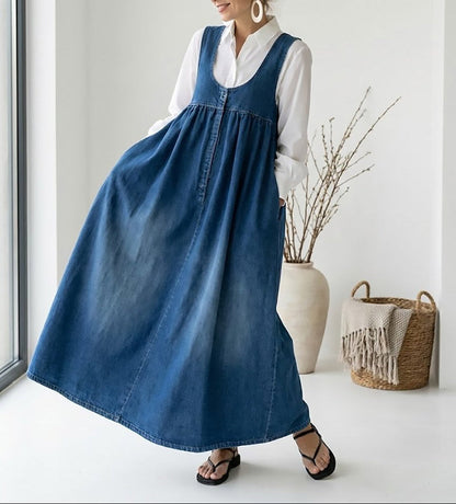 Karen | Vestido Largo de Denim