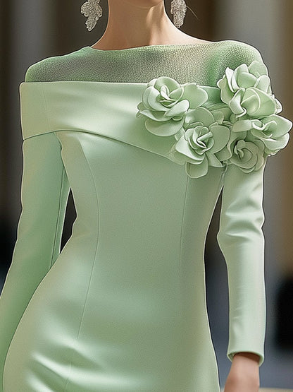 La Scintilla | VESTIDO ELEGANTE CON HOMBROS AL DESCUBIERTO