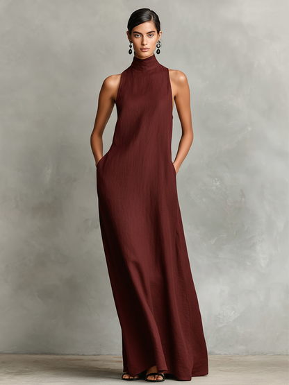 Catalina | Vestido largo minimalista sin mangas
