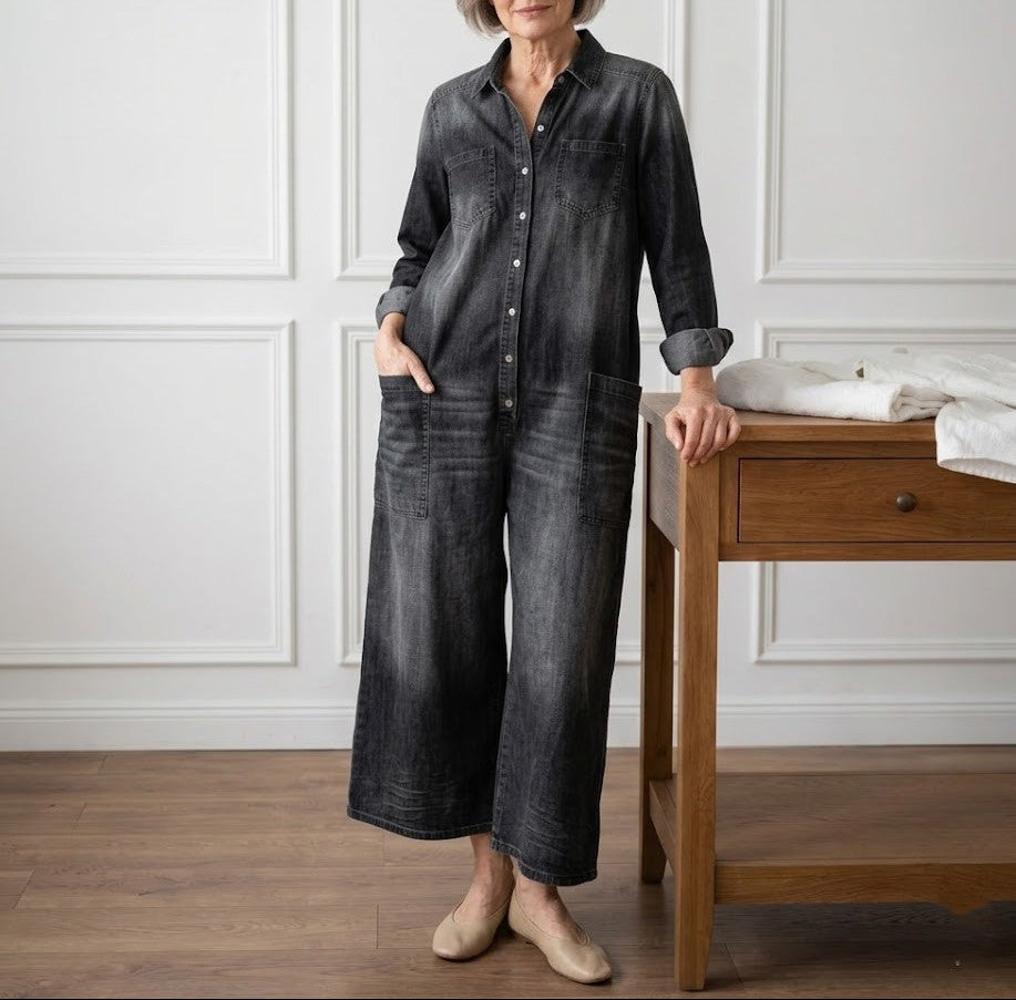 Diana | Mono denim con botones