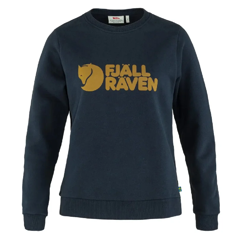 Fjallraven Womens Logo Sweater Dark Navy