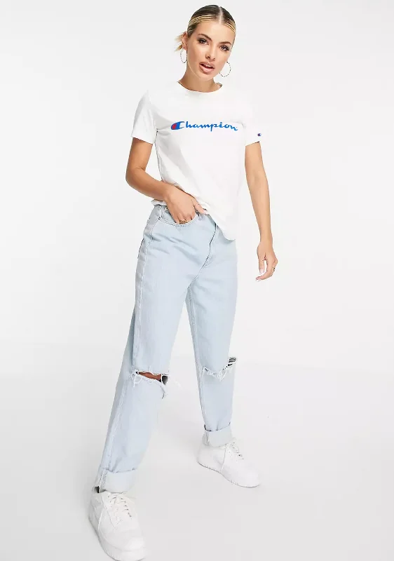 Champion Women's Script Short Sleeve Tee White